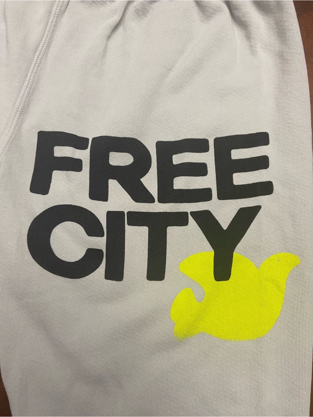 Freecity Logo Sweatpants in
Stardust Grey -Unisex Size XS-
3/4 Length 23" Inseam - Picture 3 of 10